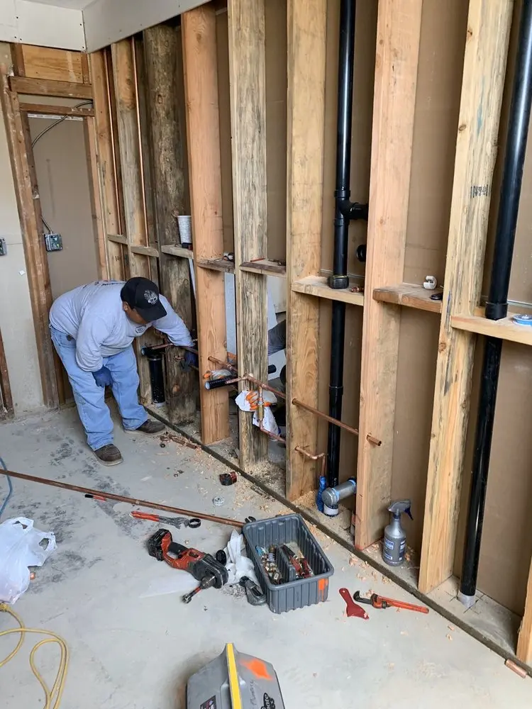 Commercial rough-in plumbing for Water Heater Replacement in Emporia